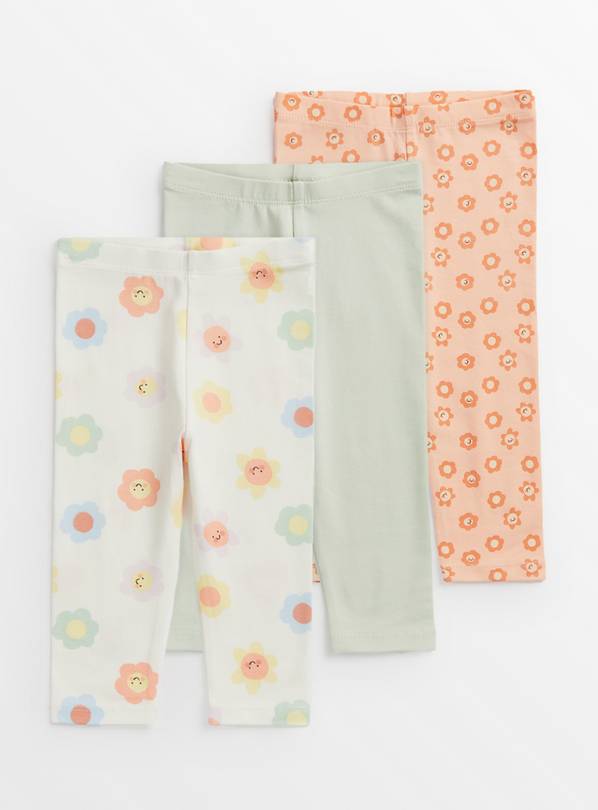 Floral Leggings 3 Pack Up to 3 mths